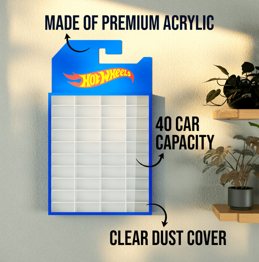 40-Compartment Acrylic Display Shelf – Blister Pack Shaped Wall Display