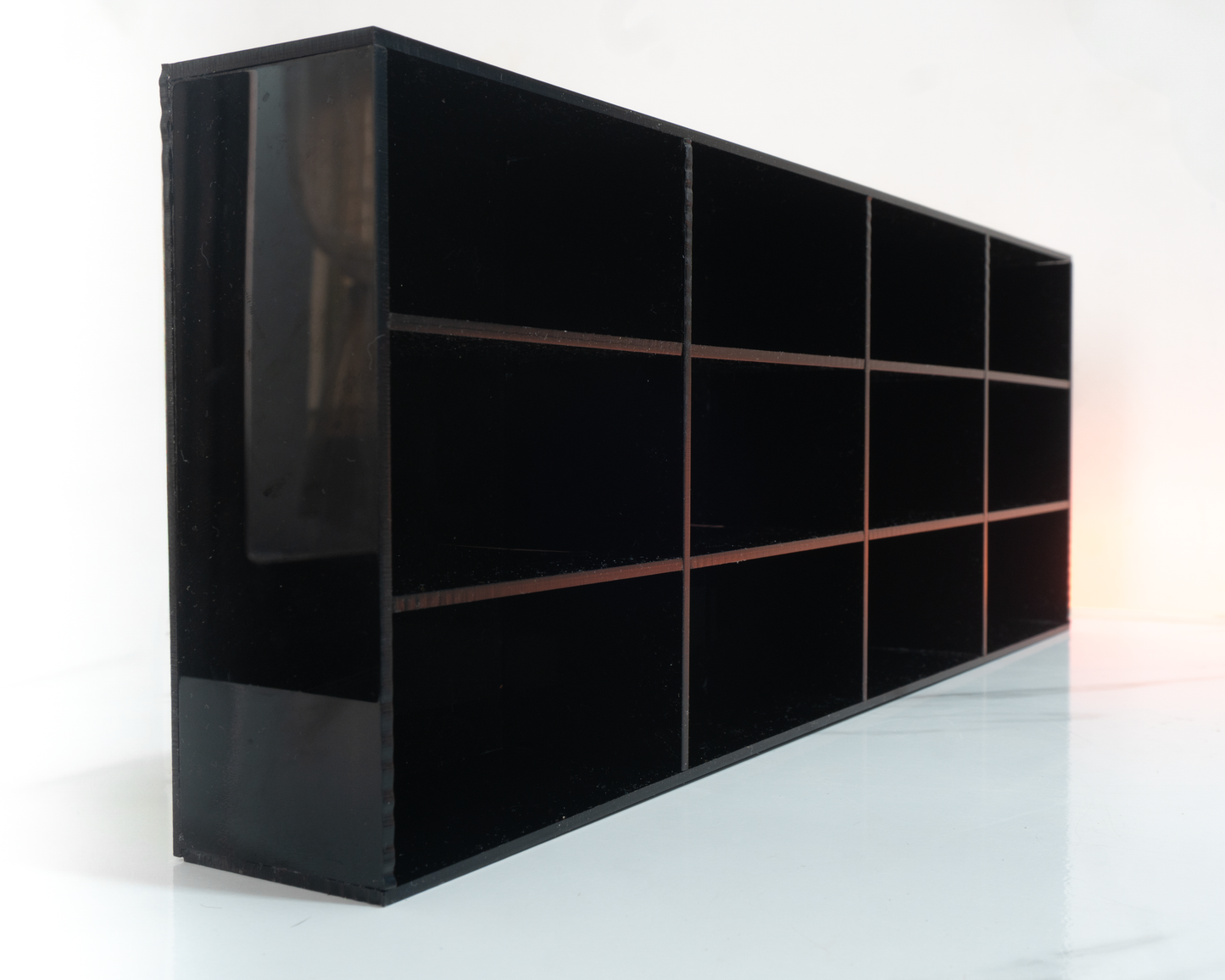 12-Car Acrylic Display Case for Diecast Collectibles (3x4 Grid)