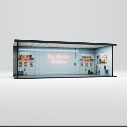 Model of a bus stop with a detailed interior on a white background
