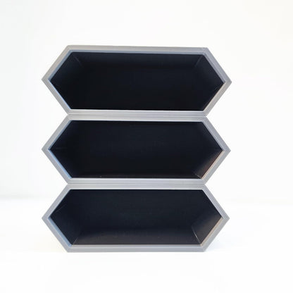 Modular Hot Wheels Wall Display Shelf | Hexagon Wall Shelf for 1/64 Diecast Cars | Matte Black Tool Free | Expandable Honeycomb Storage for Hotwheels, Matchbox & 1:64 Diecast Cars 1PC