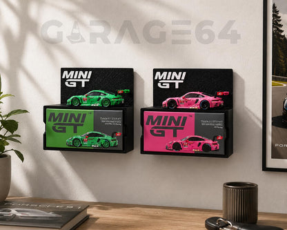 Mini GT Display Shelf for 1:64 Diecast Cars & Display Boxes | Wall Mount or Desktop Showcase Stand | Premium Matte Finish Collector Display Rack | Mini GT Display Holder (Shelf Only)