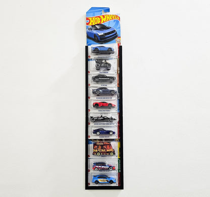 Carded Hotwheels Wall Display Mount Infinity Stackable Design (Black, Base+Extension)