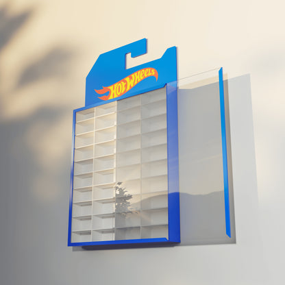40-Compartment Acrylic Display Shelf – Blister Pack Shaped Wall Display