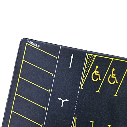 1:64 Scale Parking Lot Rubber Mat – 15 Slot Highway Design (60x30cm)